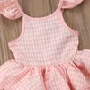 1-6Y Toddler Kids Baby Girls Ruffled Sundress Summer Party Pageant Layered Princess Dress Children Baby Girl Clothes