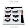 Anlänt Försäljning Magnetisk Falsk Eyelash Eyeliner Set 3 Pare Of Eye Lashes Liner Tweezer Gratis Ship 10