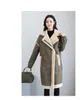 Winter Female Suede Jacket Women Parka Long Deerskin Lambswool Motorcycle Jacket Thick Warm Cotton Coat Ladies Overcoat