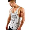 New Bodybuilding dos homens Tanque superior com letras impressas academias de fitness camisa sem mangas masculino roupa de forma Singlet Vest Undershirt 4 cores