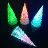 Acrylic flashing colorful Christmas Tree Children's Glowing Toys LED Colorful new year Crystal Flash Little Night Lights Christmas Gifts