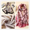 Совершенно новый, 2 цвета, шелковый шарф 180, 90 см, 4-сезонный шарф, женская шаль, длинная цепочка, дизайнерский шарф высокого качества 2989502