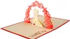 Valentine Day Wedding Cards Inbjudningar Delikatess Gift Handgjorda kreativa 3D -kort Up Gift Anpassningsbara 10x15cm DHL