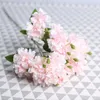 Falsk kort stam multiflora rosblomma (7 stjälkar/bit) 31,5 "Längdsimulering vilda rosor för bröllop hem dekorativa konstgjorda blommor
