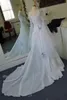 Casamento Celtic Vintage vestidos de branco e azul pálido colorido Medieval País vestido nupcial espartilho longas de Bell mangas apliques de casamento Vestidos 4