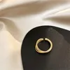 Nya ins kvinnor ringar Fashion Minimalist Gold Color Circle Ring Simple Temperament Geometric Rings for Women Party Jewelry7777839