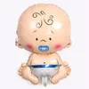 Bella Cartoon Baby Balloon Kids Happy Birthday Party Decoration Ballon Boy Girl Infant Birth Day Decor Forniture, Rosa/Blu