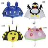 Kids Cartoon Sunny Rainy Parapellas Animals Frog Tiger Penguin Print Polyester Paraply Hanging Longhandle Paraply Gifts Dh10807484795