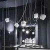 Nordisk personlighet diy spindel hänge ljus vit eller svart trumskugga modern hängande lampa justerbar hängande trumma ljus fixtur