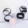 20g Loose Powder Container Bottle with Elastic Screen Mesh Black Pink Flip Cap Jar Cosmetic Case W Sifter