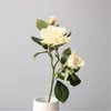 Hoge Kwaliteit Kunstbloem Witte Gardenia Nep Zijde Enkele Real Touch Bloemen voor Bruiloft el Home Party Decoratieve Bruid Flower1951216