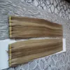 Piano kleur gouden zwart bruin 200g remy tape hair extensions echte Braziliaanse menselijk haar huid inslag haarverlengingen salon stijl 80pc6630490