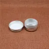 20g Balsamo per labbra Barattolo Cosmetico Occhio Batom Crema Piccolo contenitore in alluminio Vuoto Set da viaggio Lattine Bottiglie d'argento Tappo a vite 100 pezzi