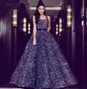 Arabische Sparkly Sequin Baljurk Prom Dresses 2020 Dubai Vierkante Spaghettibandjes Vrouwen Formele Avondjurk Vestido de quinceanera204H