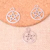 71 sztuk Charms Star Pentagram 24 * 24mm Antique Dokonywanie Wisiorek Fit, Vintage Tybetański Silver, DIY Handmade Biżuteria