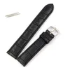 Yüksek Kalite 18mm 20mm 22mm Hakiki Deri Kayış Çelik Toka Bilek Watch Band Siyah Kahverengi Ter Bandı Ücretsiz Kargo