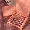 6 TEILE/SATZ Handaiyan Samt Matte Lipgloss Lila Rot Erde Nude Pigment Langlebige Wasserdichte Flüssige Lippenstift Creme