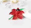 Şenlikli Parti Malzemeleri Alaşım Kırmızı Rhinestone Broş Pins Retro Haşhaş Çiçek Broşlar Altın Kaplama İngiltere Anma Pazar Hediyeler Anne