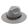 outback été printemps rue plage amant de fête panama haut-de-forme mélange de laine fedora rigide large bord plat trilby vente casquette taille 5658cm