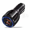 Carregamento rápido rápido 30W QC3.0 18W Carregador de carro USB duplo Adaptador de energia automático para iphone 15 14 11 12 13 Samsung s7 s8 S23 S24 telefone android gps mp3