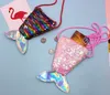 Детские кошельки девушки любят русалки блестки молнии монеты кошелек с тарелкой красивые рыбы формируют хвост слинг денежные карты кошелек сумка сумка мини-кошельки