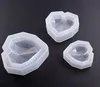 Diamond Heart Soap Mold Candle Formy Silikonowe Elastyczne Formy Ciasteczka Czekolada DIY Decor 3 Rozmiar