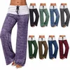 Womens Yoga Pants Stretch Comfy Soft Flare Wide leg pants Workout Legging Patchwork Boot Cut Sports pants home clothing T2B5026