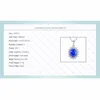 Czcity Elegant Oval Princess Diana William Sapphire Pendant Necklace For Women 100% 925 Sterling Silver Charms Necklace Jewelry MX190726