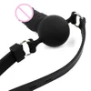 Silicone pieno Bocca aperta Gag BDSM Bondage Restraint Ball Gag Fissazione orale Giocattolo del sesso per coppia Gioco per adulti T191028