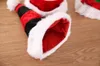 Decoração de Natal listrado 3styles Xmas Hat Detalhes no vermelho de Papai Noel Bolsa Faqueiro Bag Festa de Natal chapéu de pelúcia de presente enfeites crianças