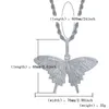 ECED OUT Pendant Hip Hop Schmuck Luxus Designer Halskette Herren Goldkette Anhänger Bling Diamond Butterfly Charms Rapper Mode A290U