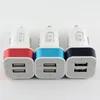 Alloy dual usb ports 2.1A metal Car charger USb Power adapter for iphone 11 12 13 14 15 pro max samsung lg android phone gps pc mp3