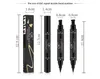 Qic driehoek dubbele kopafdichting eyeliner waterdichte snel verven 2 in1 eyeliner pen