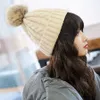 모피 응원 모자 겨울 니트 비니 모자 남녀 따뜻한 모자 탄성 니트 모자 두꺼운 따뜻한 단색 Skullies 비니 RRA1927