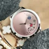 Montre-bracelet de marque de mode pour femmes Style de fleur pour hommes Montres à quartz en acier à bande métallique TOM 27