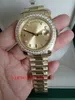 Luxe Two Tone Originele doos 36mm Heren Staal Geel Goud Diamanten Wijzerplaat Bezel Horloge 116243 Automatische Mode heren Horloges Wris279B