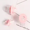 Tubo de brillo de labios vacío rosa de grado superior de 8 ml, botellas recargables de brillo de labios, contenedor de lápiz labial líquido de plástico