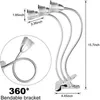 Office Ev Kapalı Bahçe Sera için 360 Derece Esnek Gooseneck Işık ile Işık 21W Klip Masası Lambası Tam Spectrum Grow Işık