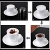 8pcs/set Cafe Foam Spray Template Barista Stencils Fancy Mold Christmas Coffee Decoration Tool Printing Flower Model Plastic DH0577-2