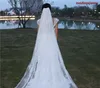 Nouveau haute qualité mode élégant blanc ivoire cathédrale longueur une couche alliage peigne bord coupé mariage voile Meidingqianna marque