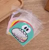 100 개 귀여운 만화 몬스터 쿠키 캔디 자체 접착 비닐 가방 비스킷 스낵 베이킹 패키지 용품 크리스마스 장식