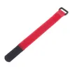 Mayitr 20 Stück 20 cm rotes selbstklebendes Nylon-Befestigungsband, wiederverwendbar, Hakenschlaufe, Kabelbinder, Kabel-Organizer
