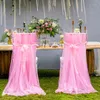 Couverture de chaise de mariage Romantique nuptiale Banquet Chaise Back Sash