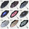 Umbrella Wholesale Store 63 Patterns Sunny Rainy Umbrella Reverse Folding Inverted Umbrellas With C Handle Double Layer Inside Out Windproof