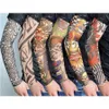 6Pcs Tattoo Arm Sleeve UV Protection Fake Tattoo Arm Stockings Sunscreen Flower Arm Sleeve for Men and Women Ourdoor Sport Cycling