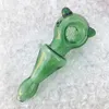 Snowflake Smoking Blown Glass Hand Pipes 10.5cm Pyrex Glass Tobacco Spoon Pipes Mini Small Bowl Pipe Unique Oil Pipe For Smoking