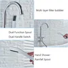 Chrome Polish Bathtub Shower Faucet Floor Standing Bath Tub Spout Shower Dual Handle Mixer Tap Bathroom Faucet Mixer Tap4738675
