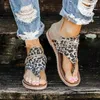 Sommar Kvinnor Sandaler PU Läder Platform Animal Print Flat Heel Peep Toe Fashion Casual Beach Ladies Shoes Zapatos de Mujer