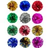 Christmas Party Pom Poms Cheerleading 50g Cheering Pompom Metallic Pom Pom Cheerleading Products Party Decoration 12style RRA2000