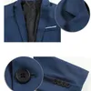 New Arrival Luksusowe Mężczyźni Blazer Nowa Wiosna Moda Marka Wysokiej Jakości Bawełniana Slim Fit Men Suit Terno Masculino Cienka Blazer